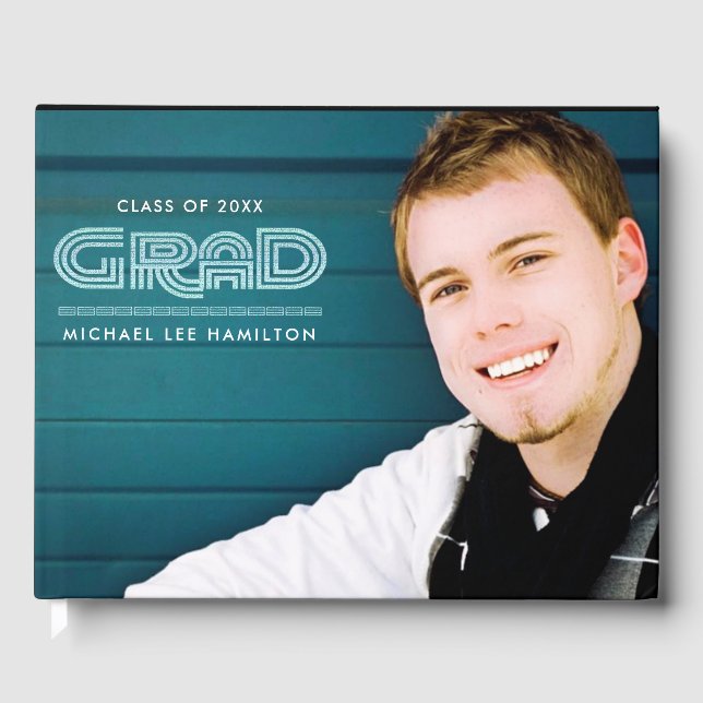 Libro De Visitas Graduación de fotografía personalizado (Anverso)