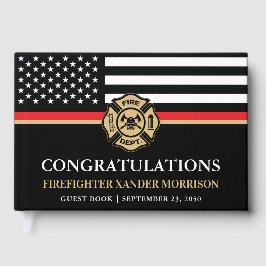 Libro De Visitas Graduación de la Academia de Bomberos Bandera de L