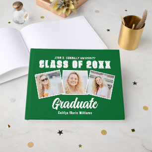 Libro De Visitas Graduación de la clase de 2026 en foto verde y bla