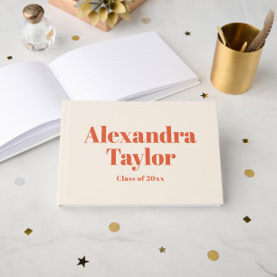 Libro De Visitas Graduación de Personalizado estético de crema retr