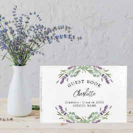 Libro De Visitas Graduación lavender violet florals eucalipto