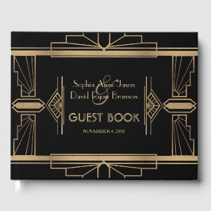 Libro De Visitas Gran Boda Gatsby de los años 20