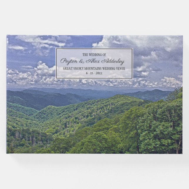 Libro De Visitas Gran Boda Smoky Mountains Nombre Lugar Fecha (Anverso)