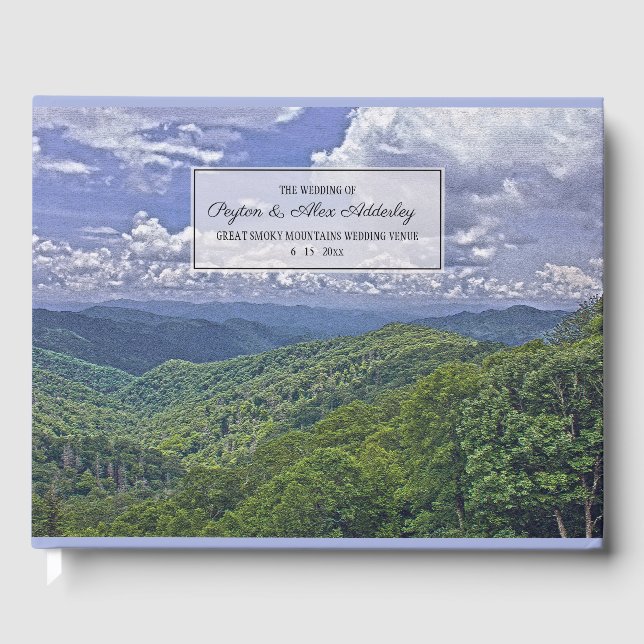 Libro De Visitas Gran Boda Smoky Mountains Nombre Lugar Fecha (Anverso)