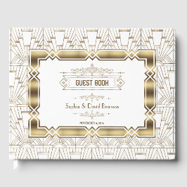 Libro De Visitas Gran Gatsby de estilo Art Decó de los años 20 Boda