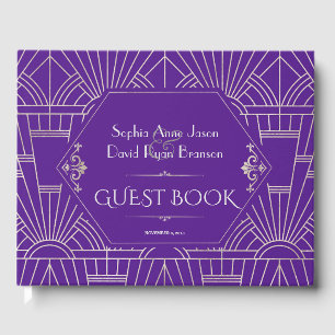 Libro De Visitas Gran Gatsby de la Plata Púrpura Real