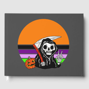 Libro De Visitas Grim Reaper - Halloween Sunset Jack O'Lantern