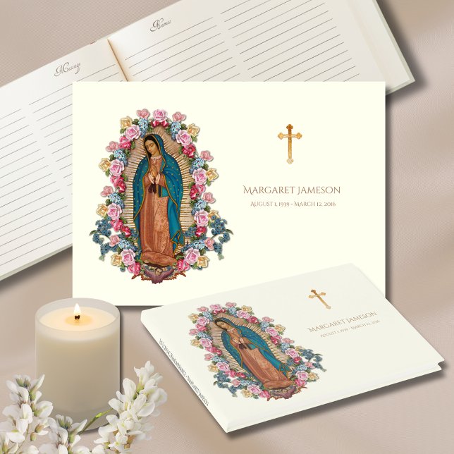 Libro De Visitas Guadalupe Virgin Mary Funeral Memorial Guest Book (Subido por el creador)