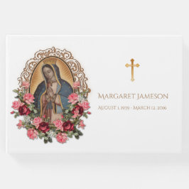 Libro De Visitas Guadalupe Virgin Mary Funeral Memorial Guest Book