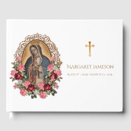 Libro De Visitas Guadalupe Virgin Mary Funeral Memorial Guest Book