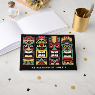 Libro De Visitas Guay Tiki Totems nombre y texto personalizado
