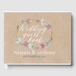 Libro De Visitas Guerra De Flores Silvestres En Matrimonio De Campo