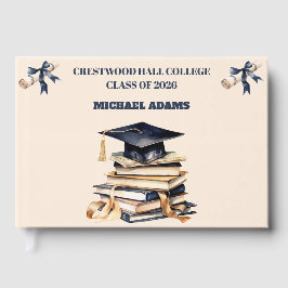 Libro De Visitas Guest Book-Custom Name & Class Year Keepsake