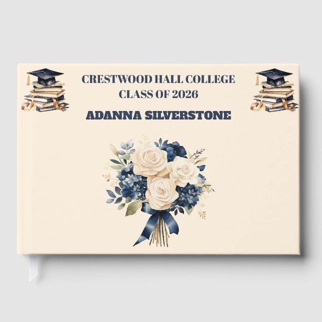 Libro De Visitas Guest Book-Custom Name & Year Keepsake (Anverso)