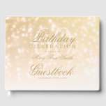 Libro De Visitas Guestbook 60th Birthday Gold Bokeh Sparkle Lights<br><div class="desc">Elegante libro de la fiesta de cumpleaños número 60 con luces de espuma de Bokeh de oro</div>