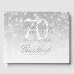 Libro De Visitas Guestbook 70th Birthday Silver Bokeh Sparkle Light<br><div class="desc">Elegante libro de cumpleaños número 70 con luces de destello de bokeh plateado</div>