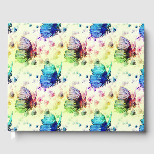 Libro De Visitas Guestbook de mariposas en arco iris