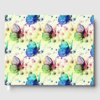 Libro De Visitas Guestbook de mariposas en arco iris
