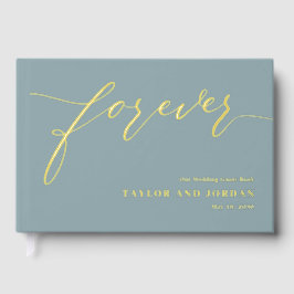 Libro De Visitas Guestbook de Relieve metalizado de color editable 