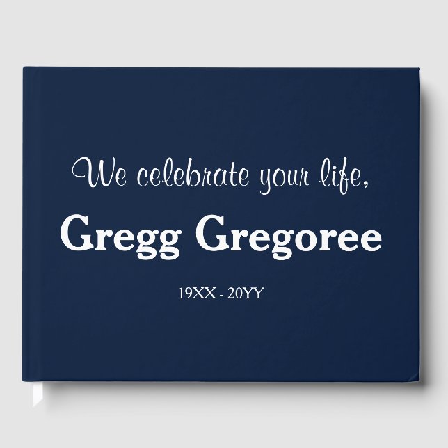 Libro De Visitas Guestbook Simple Condolences (Anverso)