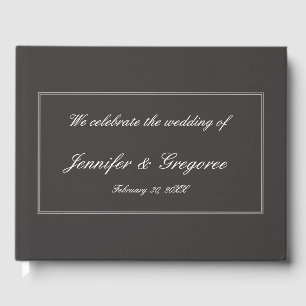 Libro De Visitas Guía Boda/Matrimonio elegante y sencillo