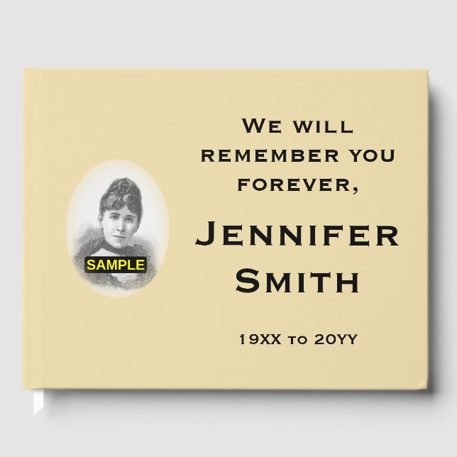 Libro De Visitas Guía de Recuerdos moderados y personalizados (Anverso)