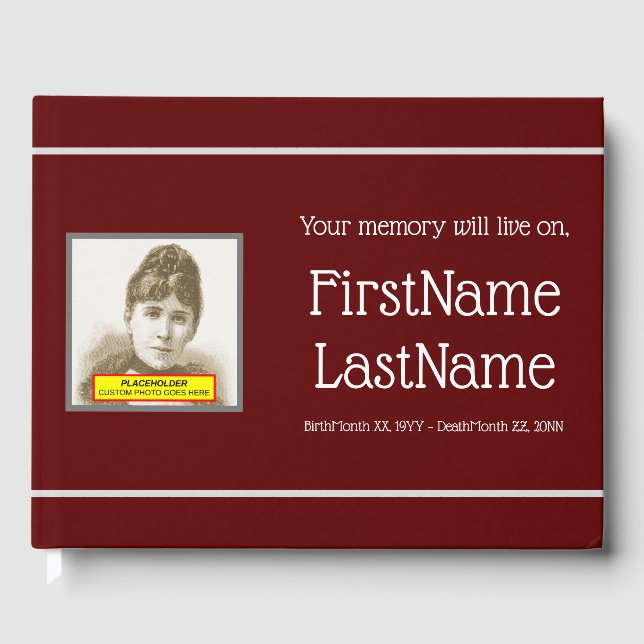 Libro De Visitas Guía Funeral Básica y Respetable (Anverso)