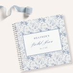 Libro de visitas guiado por Vintage Blue Floral Br<br><div class="desc">Victoria Vintage Blue Floral Bridal ShowerGuestbook</div>