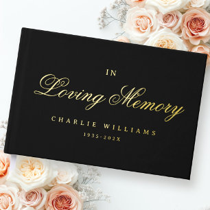 Libro De Visitas Guión caligráfico en el funeral de amor negro