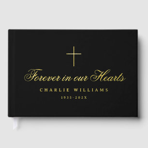 Libro De Visitas Guión caligráfico para siempre en nuestro funeral