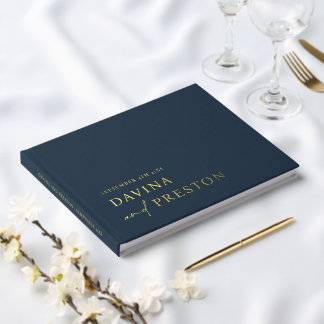 Libro De Visitas Guión contemporáneo Moderno Simple NAVY Minimalist