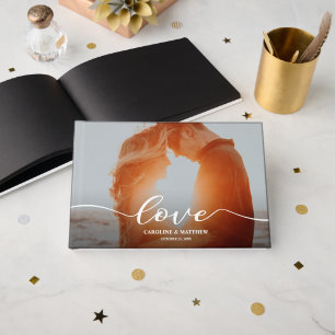 Libro De Visitas Guión de Amor Moderno Foto Boda
