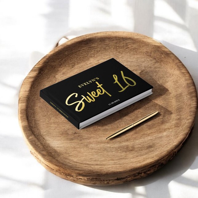 Libro De Visitas Guión de pincel fotográfico elegante dulce negro 1 (Subido por el creador)