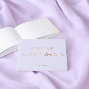 Libro De Visitas Guión fotográfico Baby Shower Lavender