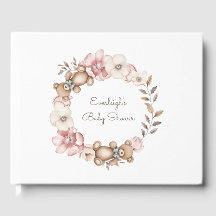 Guirnalda floral de oso de peluche