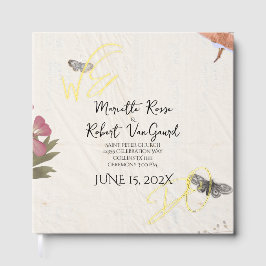 Libro De Visitas HACEMOS Flores Presionadas Shabby Boda de Moda Jar