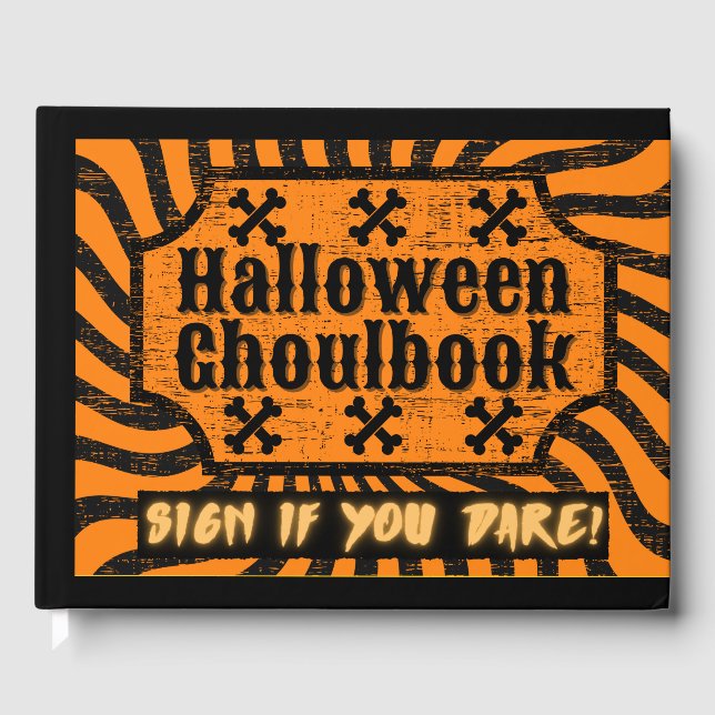 Libro De Visitas Halloween angustiado (Anverso)