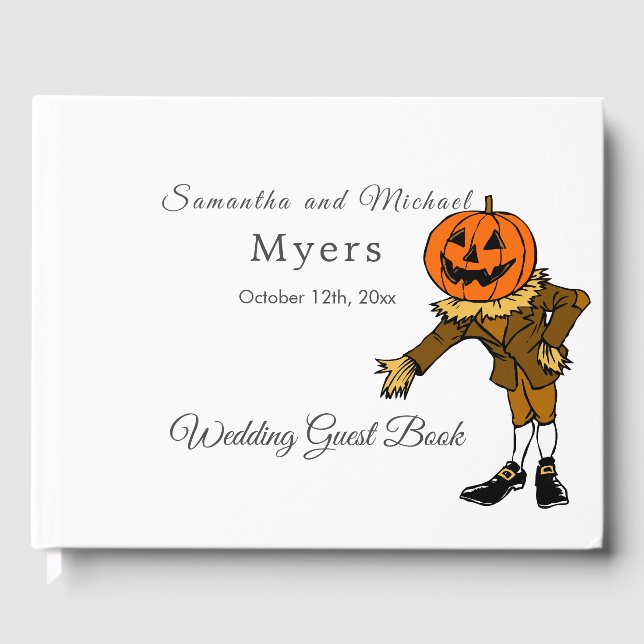 Libro De Visitas Halloween Boda invitado con foto (Anverso)