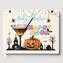 Libro De Visitas Halloween Happy Hour Pumpkin Cocktail Baby Shower