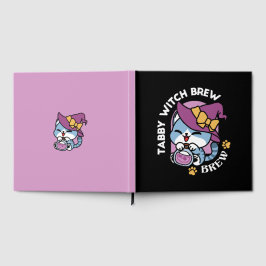 Libro De Visitas Halloween Tabby Cat – Witch Hat & Potion Art