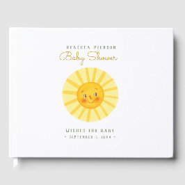Libro De Visitas Happy Cute Sun Baby Shower Guest Book