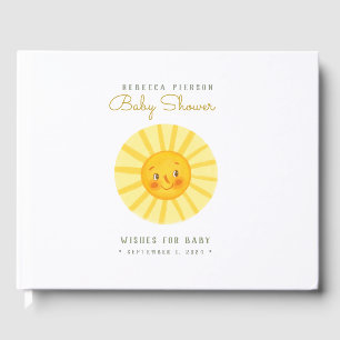 Libro De Visitas Happy Cute Sun Baby Shower Guest Book