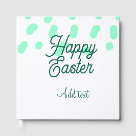 Libro De Visitas Happy Easter green eggs pastel name date simple