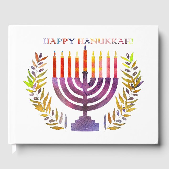 Libro De Visitas Happy Hanukkah Guestbook (Anverso)