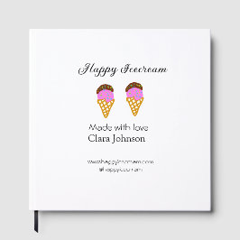 Libro De Visitas Happy Icecream add name website social media