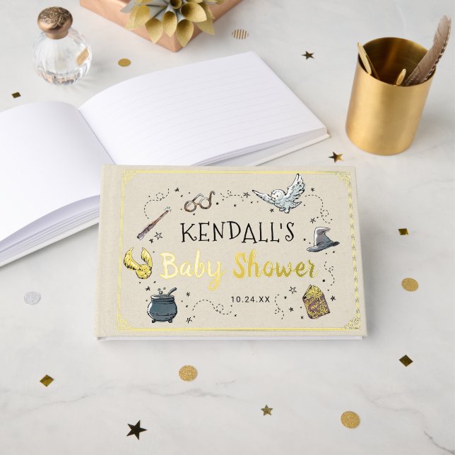 Libro De Visitas Harry Potter Baby Shower Invitation (Anverso Abierto)