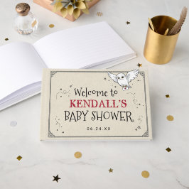Libro De Visitas Harry Potter | Fiesta de Bebé de Hedwig