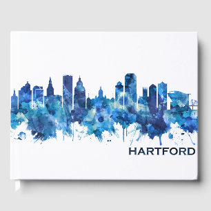 Libro De Visitas Hartford Connecticut Skyline Blue