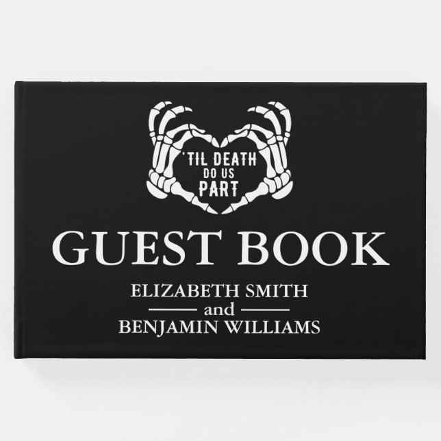 Libro De Visitas Hasta que la muerte nos haga parecernos Boda gótic (Anverso)