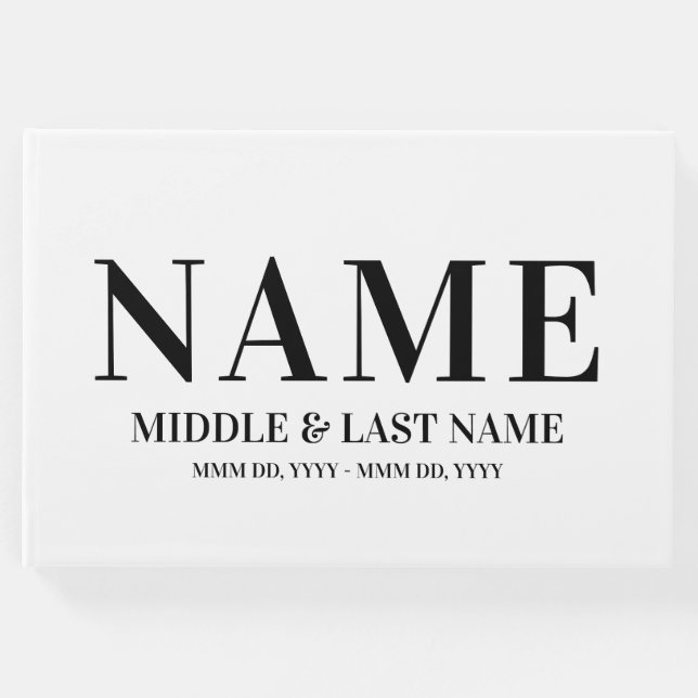 Libro De Visitas Hasta que volvamos a conocer el negro blanco moder (Anverso)